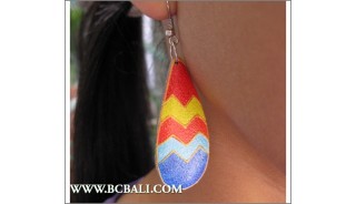 Balinese Wooden Earring Hand Painting